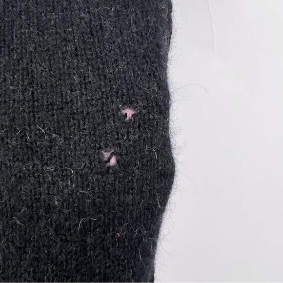 Vince sweater Alpaca Wool Cashmere‎ Cowl Neck Short Sleeve L black - Picture 6 of 10